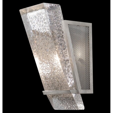 Fine Art Lamps Crownstone Wall Sconce, 1-Light, Silver, Metal Mesh Shade, 6.5"W (890750-12ST KDGL) 890750-12ST